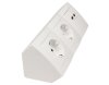 Steckdosenblock McPower Flair Aufbau weiß 2-fach Schutzkontakt + 2x USB