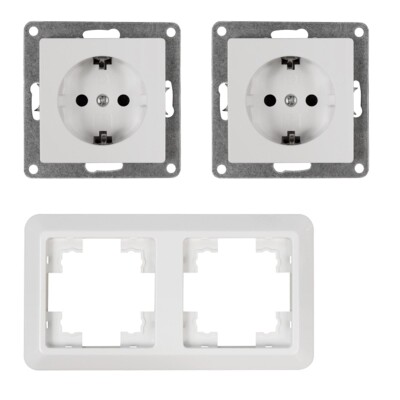 Steckdosen Set McPower Cup Beginner 2S 3-teilig weiß