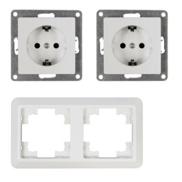 Steckdosen Set McPower Cup Beginner 2S 3-teilig weiß