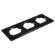 Glas-Rahmen McPower Flair 3-fach schwarz
