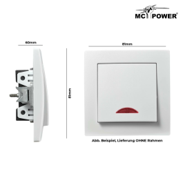 Schalter McPower Flair 250V~/10A UP weiß mit Orientierungsleuchte
