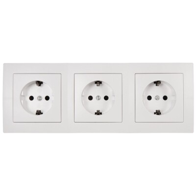 Steckdosenblock McPower Flair 250V~/16A Aufbau weiß 3-fach Schutzkontakt