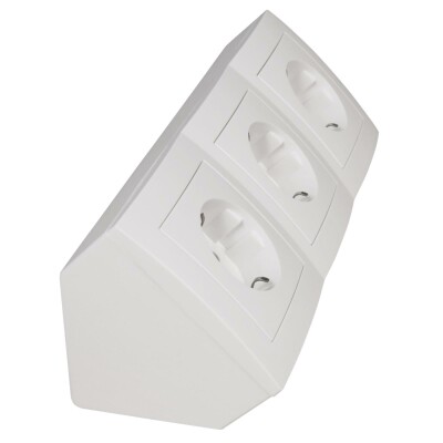 USB Steckdosenblock McPower ''Flair'' Aufbau weiß 3-fach Schutzkontakt USB Steckdosenblock McPower ''Flair'' Aufbau weiß 3-fach Schutzkontakt
