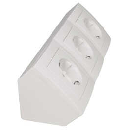 Steckdosenblock McPower Flair 250V~/16A Aufbau weiß 3-fach Schutzkontakt