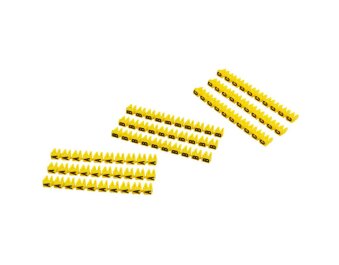 Kabelmarker-Clips McPower bedruckt mit Buchstaben Kabeldurchmesser bis 3mm