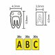 Kabelmarker-Clips McPower bedruckt mit Buchstaben Kabeldurchmesser bis 3mm