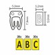 Kabelmarker-Clips McPower bedruckt mit Buchstaben Kabeldurchmesser bis 4mm