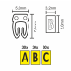 Kabelmarker-Clips McPower bedruckt mit Buchstaben Kabeldurchmesser bis 4mm
