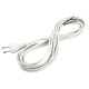 Euro-Netzkabel McPower mit blanken Enden Länge 5,0m 2x0,75 mm² weiß