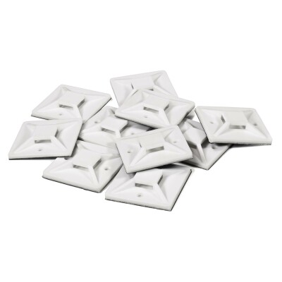 Kabelsockel McPower für Kabelbinder 40x40mm selbstklebend 10er-Pack