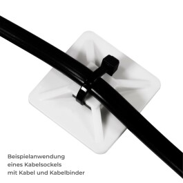 Kabelsockel McPower für Kabelbinder 40x40mm selbstklebend 10er-Pack