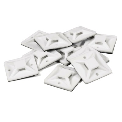 Kabelsockel McPower für Kabelbinder 30x30mm selbstklebend 10er-Pack