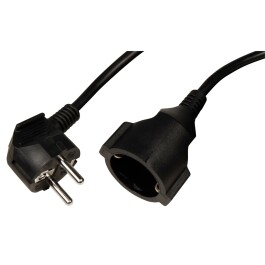 Netzkabel Schutzkontakt-Verlängerung McPower 5m...