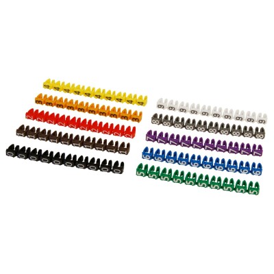 Kabelmarker-Clips McPower bedruckt mit Ziffern 0-9 Kabeldurchmesser bis 6mm