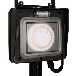 Gartensteckdose McPower 2-fach IP44 mit Erdpieß 3m...