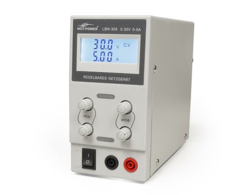 Labornetzgerät McPower LBN-305 0-30 V 0-5 A regelbar LC-Anzeige