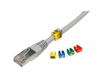 Kabelmarker-Clips McPower bedruckt mit Ziffern 0-9 Kabeldurchmesser bis 4mm