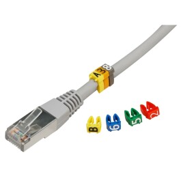 Kabelmarker-Clips McPower bedruckt mit Ziffern 0-9 Kabeldurchmesser bis 4mm