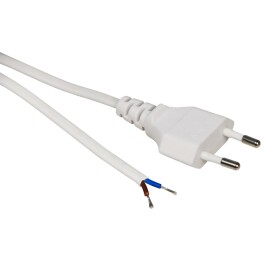 Euro-Netzkabel McPower mit Schnurschalter und blanken...