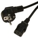 Kaltgeräte Anschlusskabel McPower H05VV-F3G 0,75mm² 2m 10A/250V schwarz