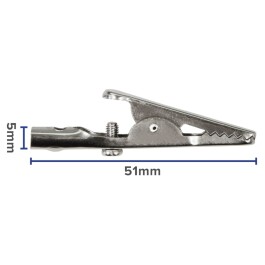 Krokodilklemme McPower 51mm unisoliert mit Schraube