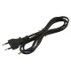 Euro-Netzkabel McPower mit blanken Enden Länge 1,5m 2x0,75 mm² schwarz