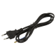 Euro-Netzkabel McPower mit blanken Enden Länge 1,5m 2x0,75 mm² schwarz