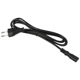Euro-Netzkabel mit Doppelnutstecker 1,5m 0,75mm²...