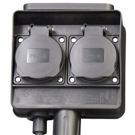 Gartensteckdose McPower 4-fach IP44 mit Erdpieß 3m Kabel