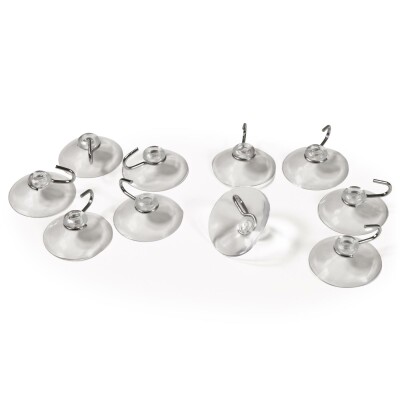Saugnapf McPower Ø40mm mit Metallhaken max. 1kg transparent 10er-Pack