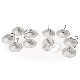 Saugnapf McPower Ø40mm mit Metallhaken max. 1kg transparent 10er-Pack