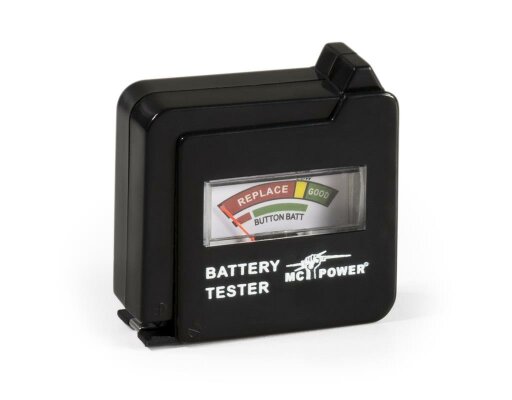 Batterietester McPower EL-BT 6 für AAA AA C D 9 V Batterien