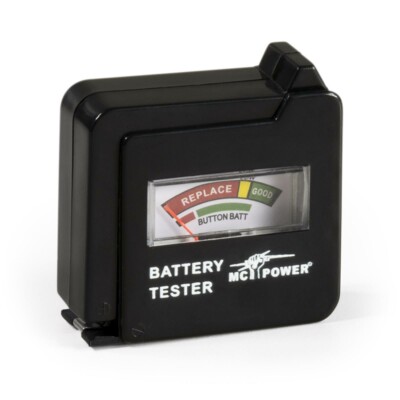 Batterietester McPower EL-BT 6 für AAA AA C D 9 V Batterien