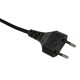 Euro-Netzkabel McPower mit Fußschalter und blanken Enden 2m schwarz