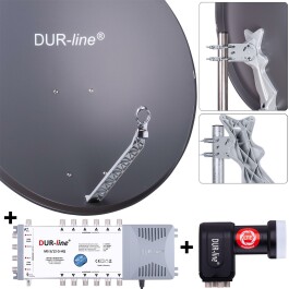 DUR-line Select 85/90cm Komplettanlage 1xSAT/12TN anthrazit