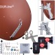 DUR-line Select 85/90cm Komplettanlage 2xSAT/8TN rot