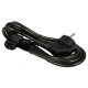 Kaltgeräte-Netzkabel Schutzk.-Winkelstecker Kaltgeräte-Kupplung 2 m 3x0,75 mm² schwarz