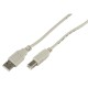 USB-Kabel McPower 2.0 A-Stecker > B-Stecker 1,8m grau