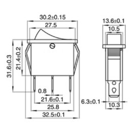 Wippenschalter McPower beleuchtet 3-polig 250V~/15A...