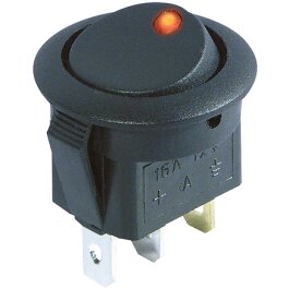 Kfz-Schalter McPower rote LED 12V/16A 3-polig Stellungen:...
