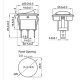 Kfz-Schalter McPower rote LED 12V/16A 3-polig Stellungen: EIN/AUS