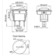 Kfz-Schalter McPower rote LED 12V/16A 3-polig Stellungen: EIN/AUS