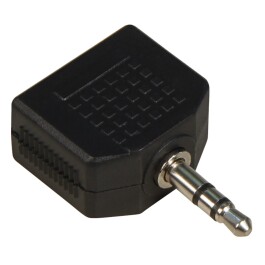 Klinke-Adapter stereo 2x 3,5mm Kupplung auf 3,5mm Stecker