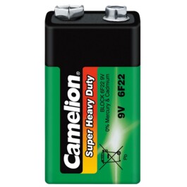 Block-Batterie CAMELION Super Heavy Duty 9V Typ 6F22...