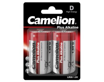 Mono-Batterie CAMELION Plus Alkaline 1,5 V Typ D/LR20 2er...