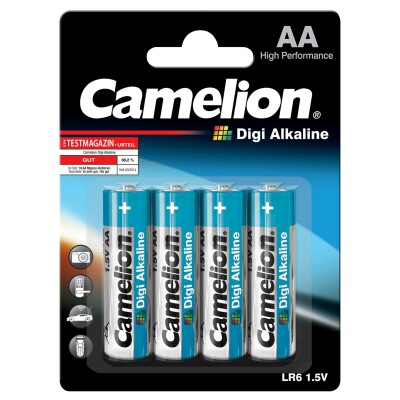 Mignon-Batterie CAMELION Digi Alkaline 1,5 V Typ AA/LR6 4er-Blister