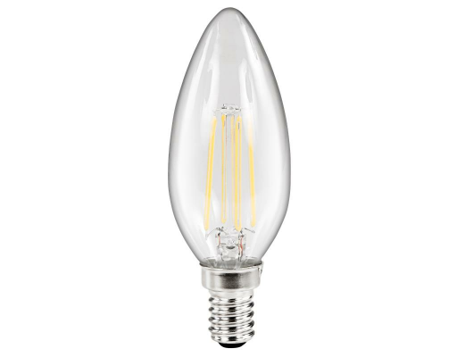 LED Filament Kerzenlampe McShine Filed E14 4W 490 lm warmweiß klar