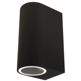 Wandleuchte McShine Oval-A schwarz IP44 2x GU10 Aluminium...