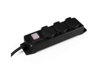 Garten-Steckdosenleiste McPower 3-fach mit Schalter IP44 für Außen geeignet