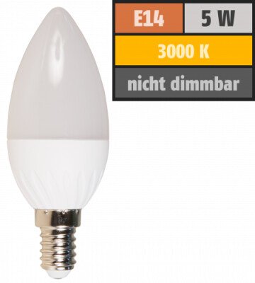 LED-Kerzenlampe McShine Brill95 E14 5W 400lm 160° warmweiß Ra >95 37x98mm